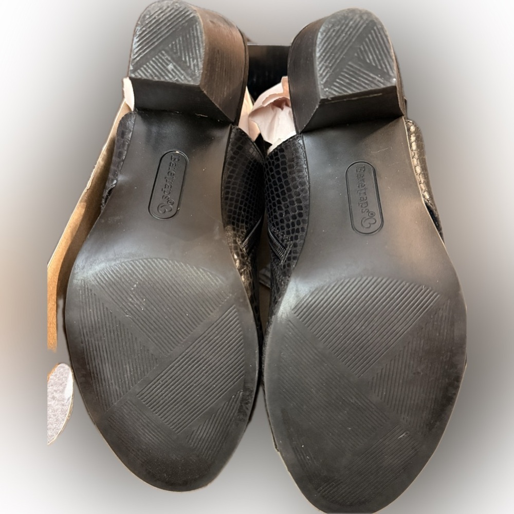 Apt. 9 Black Platform Peep Toe Platform Shoes Zip… - image 5